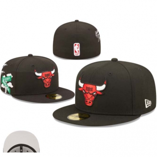 NBA Chicago Bulls New Era Black Cloud Icon Westside Greetings 59FIFTY Fitted Hat 1102