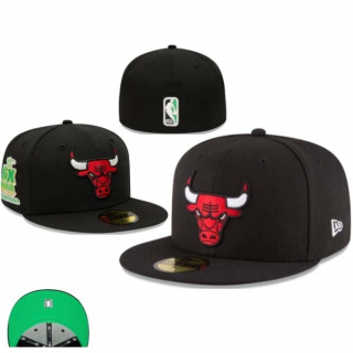 NBA Chicago Bulls New Era Black 6x Finals Champions Pop Sweat 59FIFTY Fitted Hat 1101