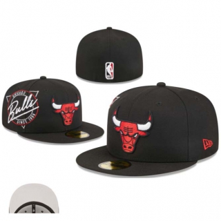 NBA Chicago Bulls New Era Black Neon Emblem 59FIFTY Fitted Hat 1103