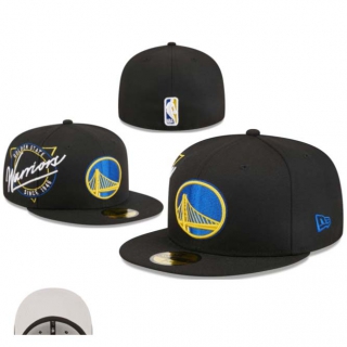 NBA Golden State Warriors New Era Black Neon Emblem 59FIFTY Fitted Hat 1101