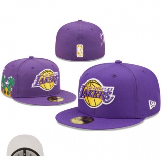 NBA Los Angeles Lakers New Era Purple Cloud Icon 59FIFTY Fitted Hat 1102