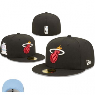 NBA Miami Heat New Era Black 3x Finals Champions Pop Sweat 59FIFTY Fitted Hat 1101