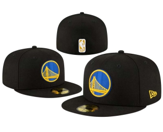 NBA Golden State Warriors New Era Black Basic Back Patch 59FIFTY Fitted Hat 8001