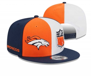 NFL Denver Broncos New Era Orange Navy 2023 Sideline 9FIFTY Snapback Hat 2009