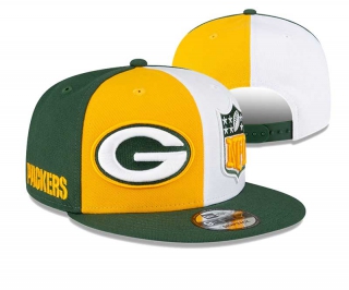 NFL Green Bay Packers New Era Gold Green 2023 Sideline 9FIFTY Snapback Hat 2021