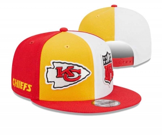 NFL Kansas City Chiefs New Era Gold Red 2023 Sideline 9FIFTY Snapback Hat 2022