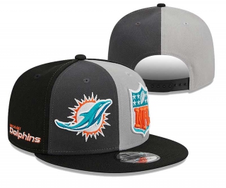 NFL Miami Dolphins New Era Graphite Black 2023 Sideline 9FIFTY Snapback Hat 2015