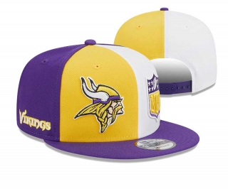 NFL Minnesota Vikings New Era Gold Purple 2023 Sideline 9FIFTY Snapback Hat 2015