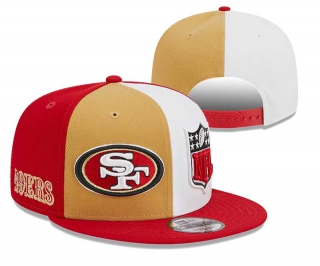 NFL San Francisco 49ers New Era Gold Scarlet 2023 Sideline 9FIFTY Snapback Hat 2024