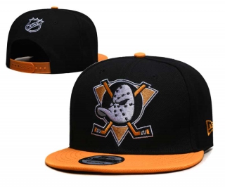 NHL Anaheim Ducks New Era Black Orange Back Patch 9FIFTY Snapback Hat 2001