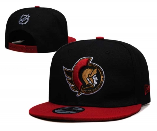 NHL Ottawa Senators New Era Black Red Back Patch 9FIFTY Snapback Hat 2002