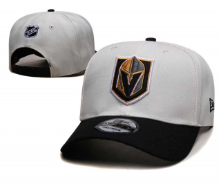 NHL Vegas Golden Knights New Era Cream Black Curved Brim Back Patch 9FIFTY Snapback Hat 2003