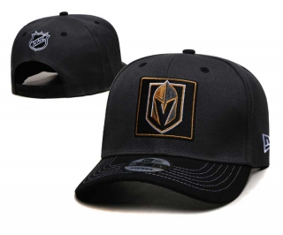 NHL Vegas Golden Knights New Era Graphite Black Curved Brim Back Patch 9FIFTY Snapback Hat 2004