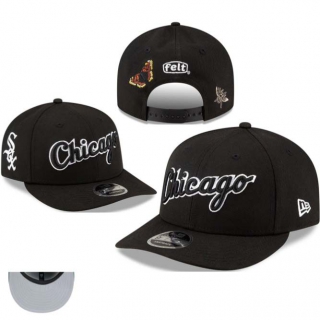 MLB Chicago White Sox New Era x Felt Black Low Profile 9FIFTY Snapback Hat 1102