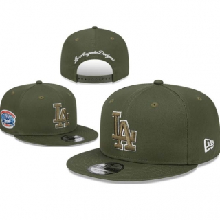 MLB Los Angeles Dodgers New Era Olive 1955 World Championship Patch 9FIFTY Snapback Hat 1101