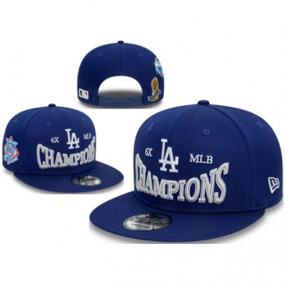 MLB Los Angeles Dodgers New Era Royal 6X Champions Patch 9FIFTY Snapback Hat 1102