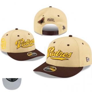 MLB San Diego Padres New Era x Felt Light Beige Brown Low Profile 9FIFTY Snapback Hat 1101