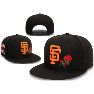 MLB San Francisco Giants New Era Black Floral Patch 9FIFTY Snapback Hat 1101