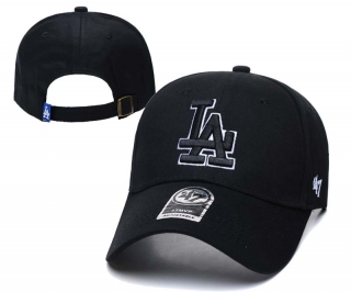 MLB Los Angeles Dodgers '47 Black MVP Curved Brim Adjustable Hat 8008