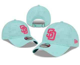 MLB San Diego Padres New Era Mint Pink City Connect Curved Brim 9TWENTY Adjustable Hat 8009