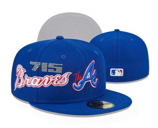 MLB Atlanta Braves New Era Royal City Connect Icon Side Patch 59FIFTY Fitted Hat 3006