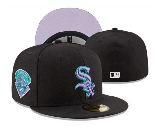 MLB Chicago White Sox New Era Black Purple 1950 All Star Game Side Patch 59FIFTY Fitted Hat 3009