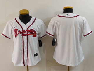 Women's MLB Atlanta Braves Blank White Stitched Cool Base Nike Baseball Jersey (1)