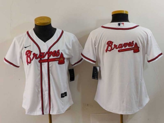 Women's MLB Atlanta Braves Blank White Stitched Cool Base Nike Baseball Jersey (2)