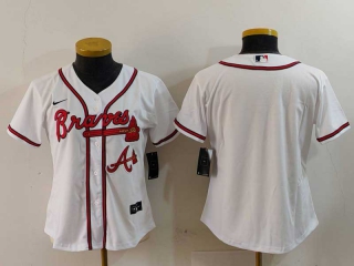 Women's MLB Atlanta Braves Blank White Stitched Cool Base Nike Baseball Jersey (5)