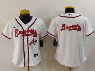 Women's MLB Atlanta Braves Blank White Stitched Cool Base Nike Baseball Jersey (6)