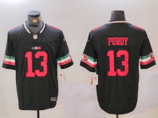 Men's NFL San Francisco 49ers #13 Brock Purdy Black Mexico Edition Stitched Limited Football Nike Jersey