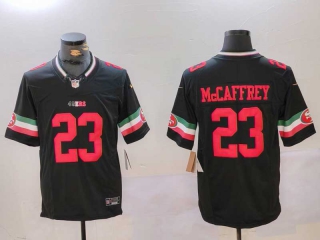 Men's NFL San Francisco 49ers #23 Christian McCaffrey Black Mexico Edition Stitched Limited Football Nike Jersey