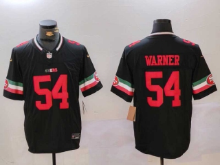 Men's NFL San Francisco 49ers #54 Fred Warner Black Mexico Edition Stitched Limited Football Nike Jersey