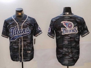 Men's NFL Tennessee Titans Blank Camo With Patch Cool Base Stitched Baseball Jersey (3)