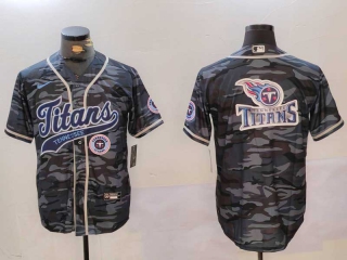 Men's NFL Tennessee Titans Blank Camo With Patch Cool Base Stitched Baseball Jersey (4)