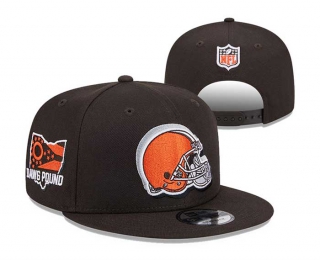 NFL Cleveland Browns New Era Brown 2024 Draft DAWG POUND Side Patch 9FIFTY Snapback Hat 3022