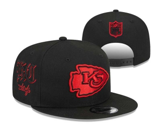 NFL Kansas City Chiefs New Era Black Goth Side Script 9FIFTY Snapback Hat 3074