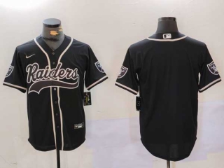 Men's NFL Las Vegas Raiders Blank Black Cool Base Stitched Nike Baseball Jersey (1)