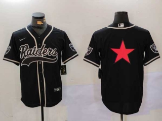 Men's NFL Las Vegas Raiders Blank Black Cool Base Stitched Nike Baseball Jersey (7)