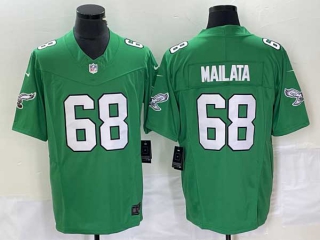 Men's NFL Philadelphia Eagles #68 Jordan Mailata Green F.U.S.E. Vapor Limited Nike Stitched Jersey