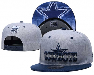 NFL Dallas Cowboys New Era Gray Navy Text Back Patch 9FIFTY Snapback Hat 3103