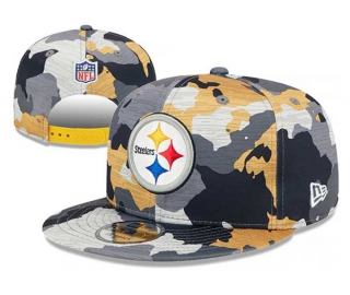 NFL Pittsburgh Steelers New Era Camo Training Camp 9FIFTY Adjustable Snapback Hat 3059