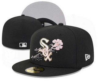 MLB Chicago White Sox New Era Black Dotted Floral 59FIFTY Fitted Hat 3011