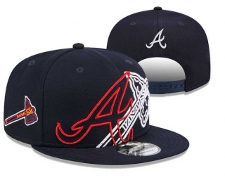 MLB Atlanta Braves New Era Navy Game Day Overlap 9FIFTY Adjustable Snapback Hat 3024