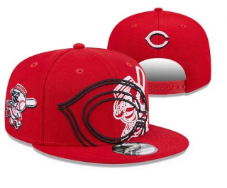 MLB Cincinnati Reds New Era Red Game Day Overlap 9FIFTY Adjustable Snapback Hat 3017