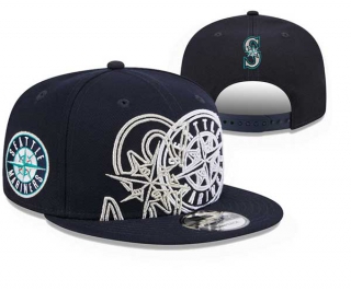 MLB Seattle Mariners New Era Navy Game Day Overlap 9FIFTY Adjustable Snapback Hat 3013