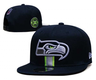 NFL Seattle Seahawks New Era Navy 2024 Sideline Side Patch 9FIFTY Adjustable Snapback Hat 6023