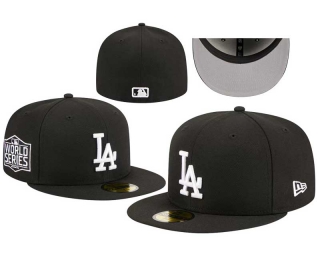 MLB Los Angeles Dodgers New Era Black 2020 World Series Side Patch 59FIFTY Fitted Hat 8002