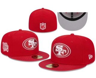 NFL San Francisco 49ers New Era Red Super Bowl XXIV Side Patch 59FIFTY Fitted Hat 8001