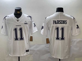 Men's NFL Dallas Cowboys #11 Micah Parsons White Vapor Limited Stitched Football Nike Jersey